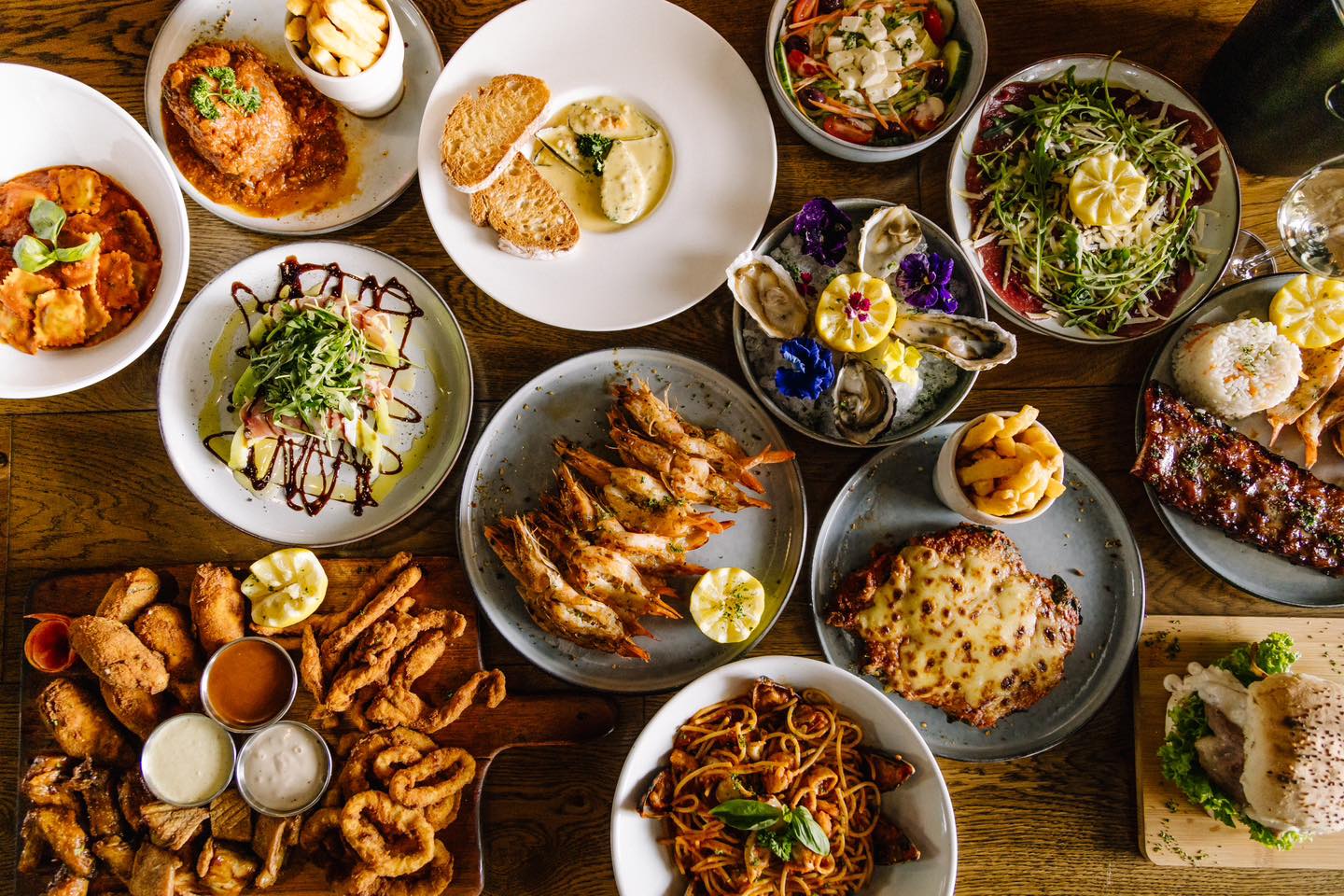 Beautifully plated Italian dishes